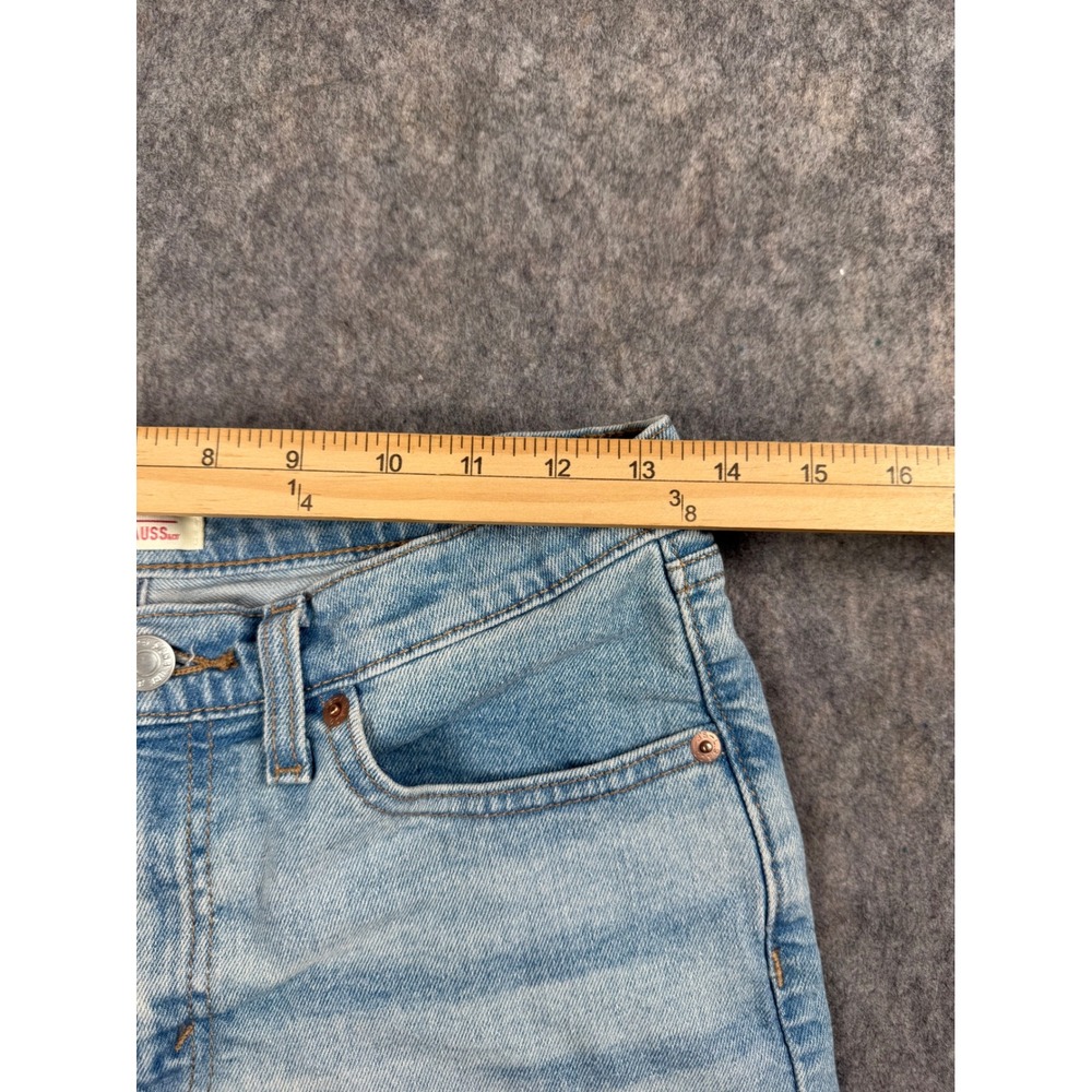 Signature Levi Strauss Boys Light Wash Denim Shorts Size 16 Regular Raw Hem - Picture 2 of 9